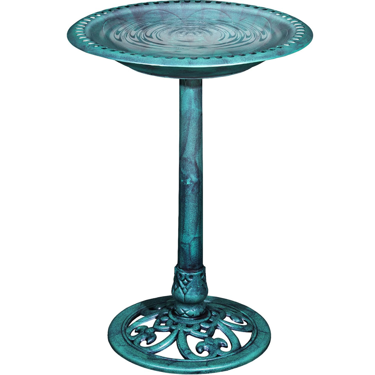 VECELO bird bath pedestal view, showcasing classic garden styling.