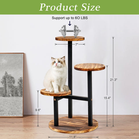 VECELO corner plant stand fits compact spaces for bright plant displays.