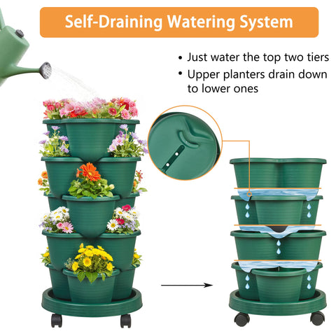 VECELO planter pipes emphasize easy assembly for a stable multi-tier garden.
