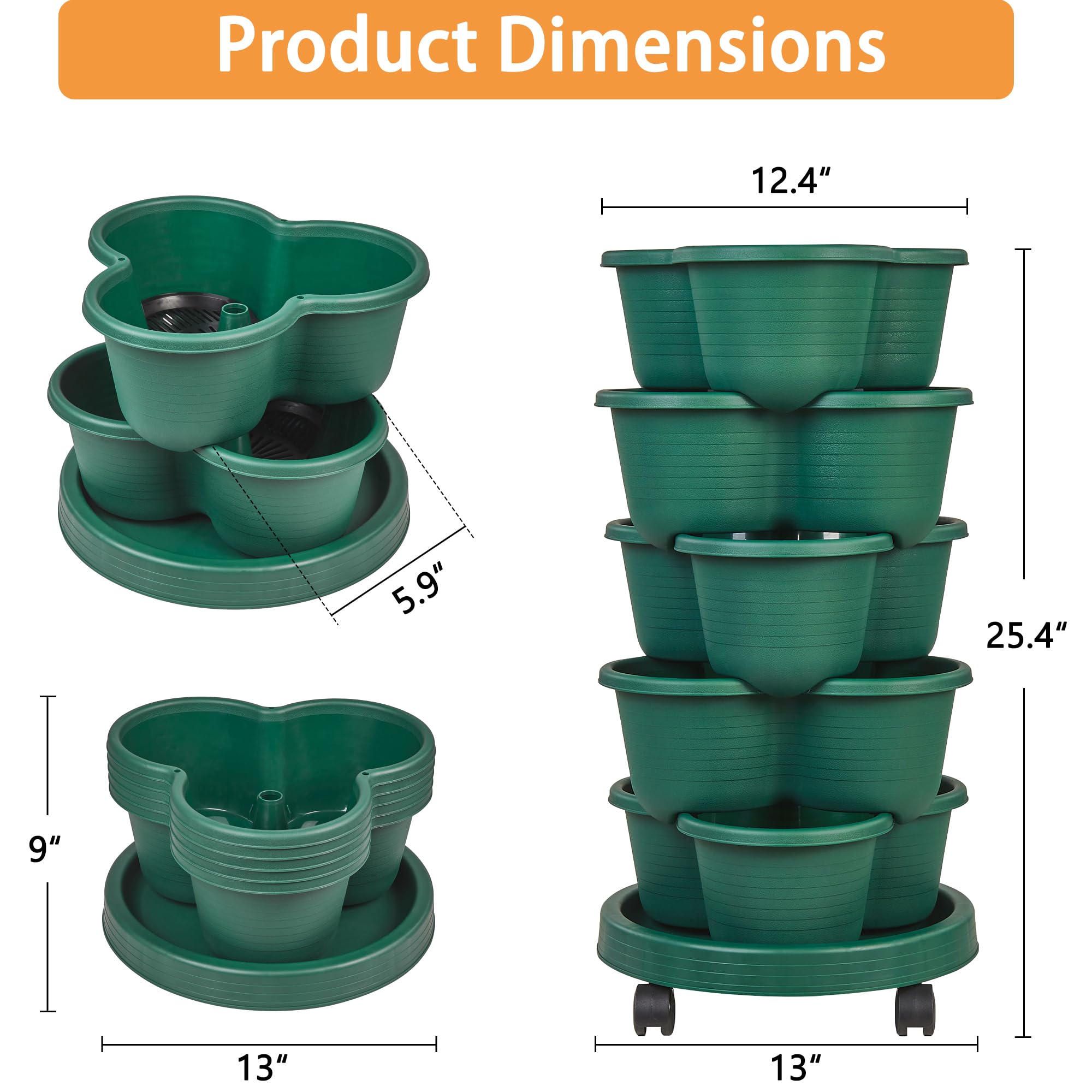 VECELO vertical planter tray highlighting drainage to prevent waterlogging and protect plants.