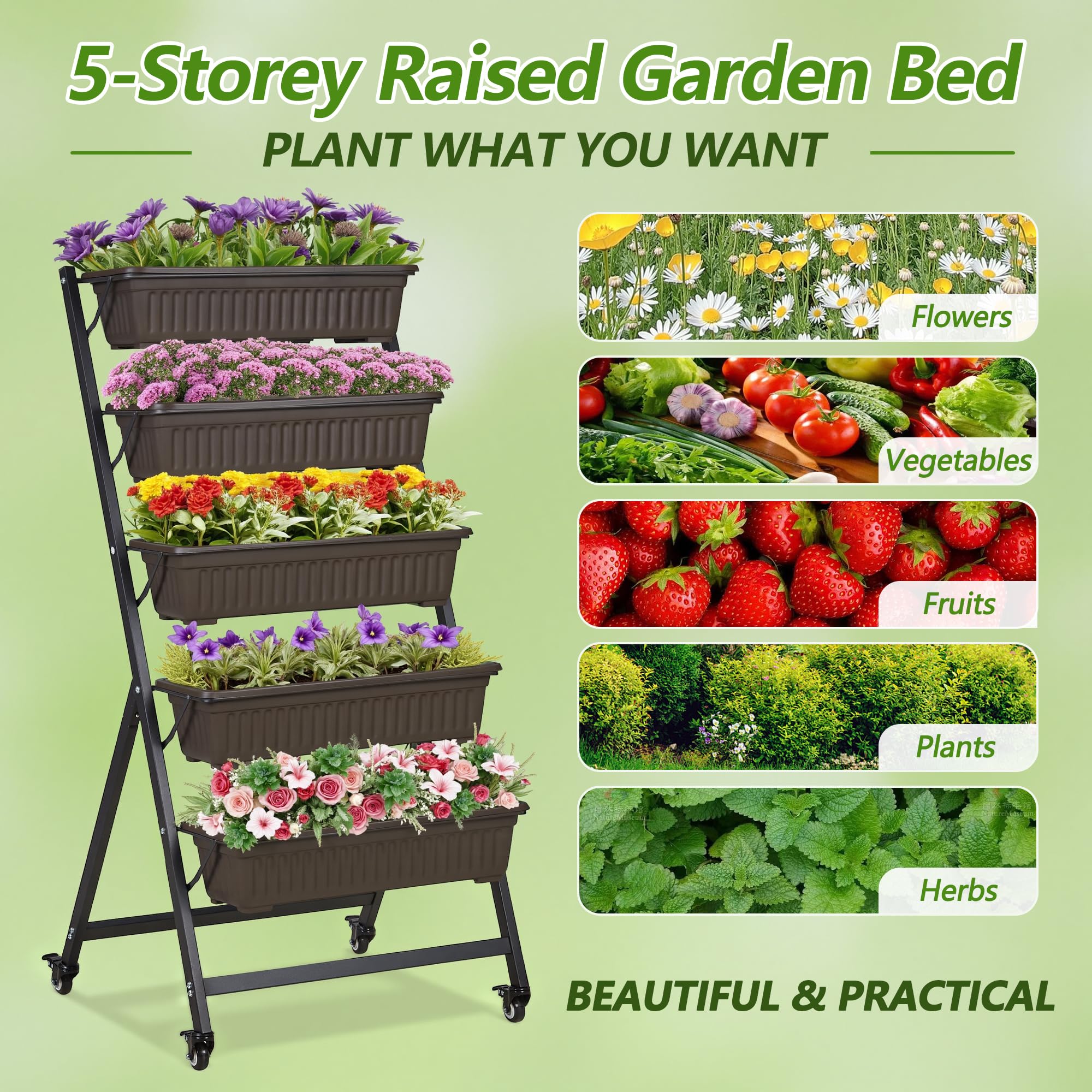 VECELO in-use on balcony, space-saving garden solution.