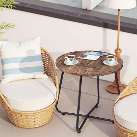VECELO MDF top close-up highlights sturdy surface for drinks.