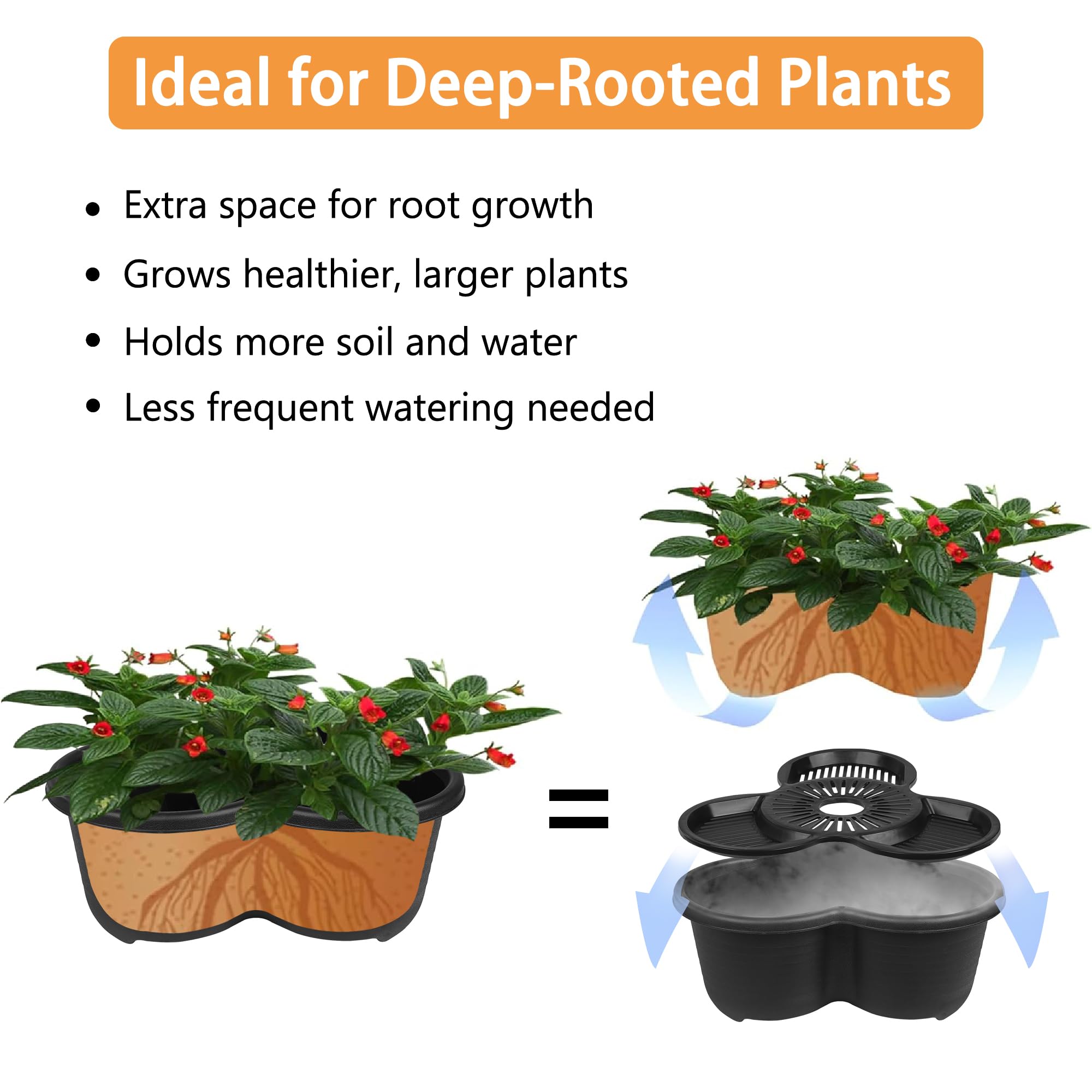 Vecelo planter with tray and pipes showcases easy assembly for a versatile garden