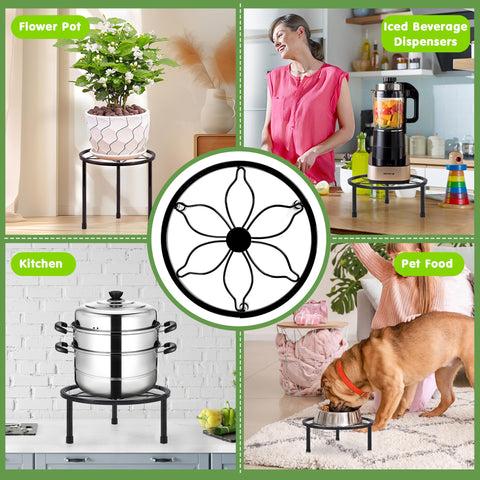 VECELO stable triangle-base with floor-protective feet close-up