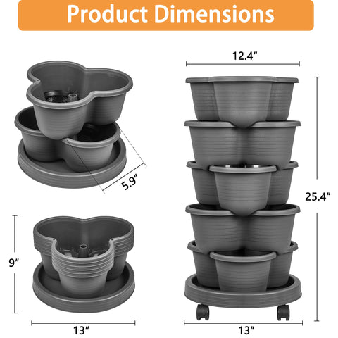VECELO vertical planter with wheels enables easy relocation to reach optimal sun.