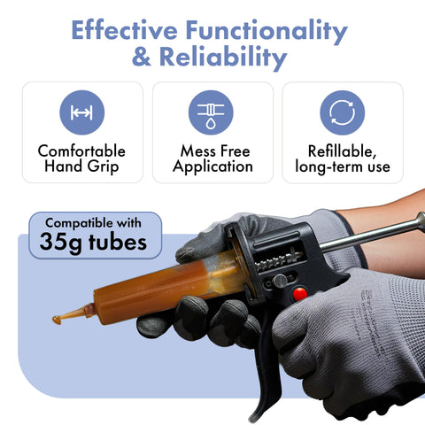 Vectorfog DH1 refillable gel gun system for repeated pest control with standard cartridges.