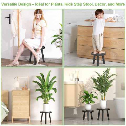 Vecxoty indoor plant stand corner setup in black finish for versatile decor