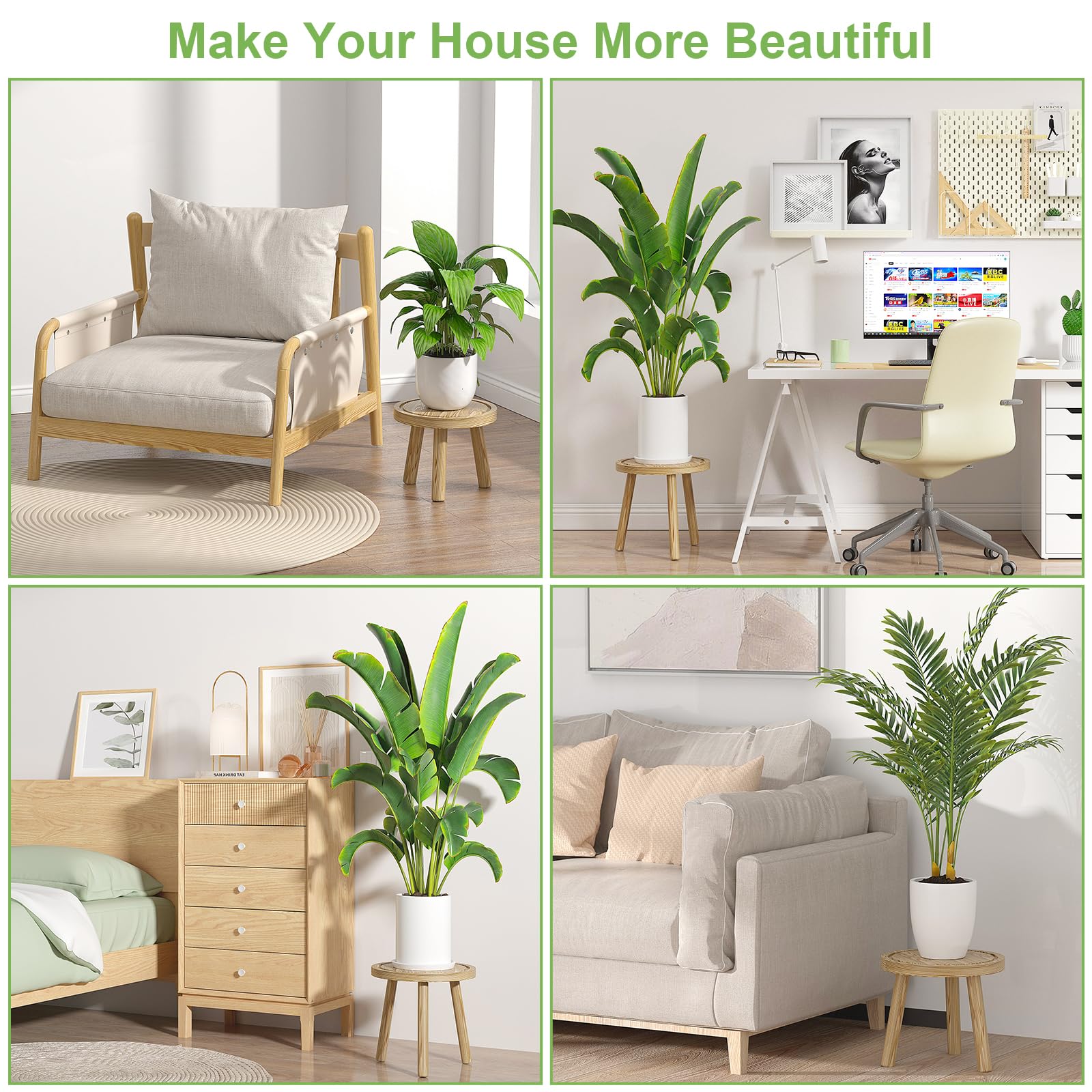 Vecxoty wood plant stand 5-9h-7-9d ideal for small pots on shelves