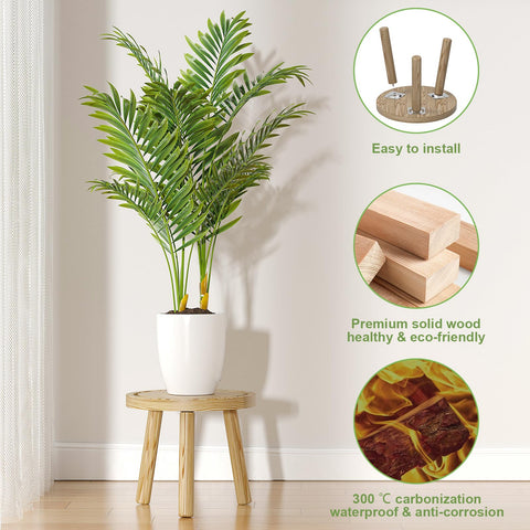 Vecxoty wood plant stand 60-sec assembly for quick setup