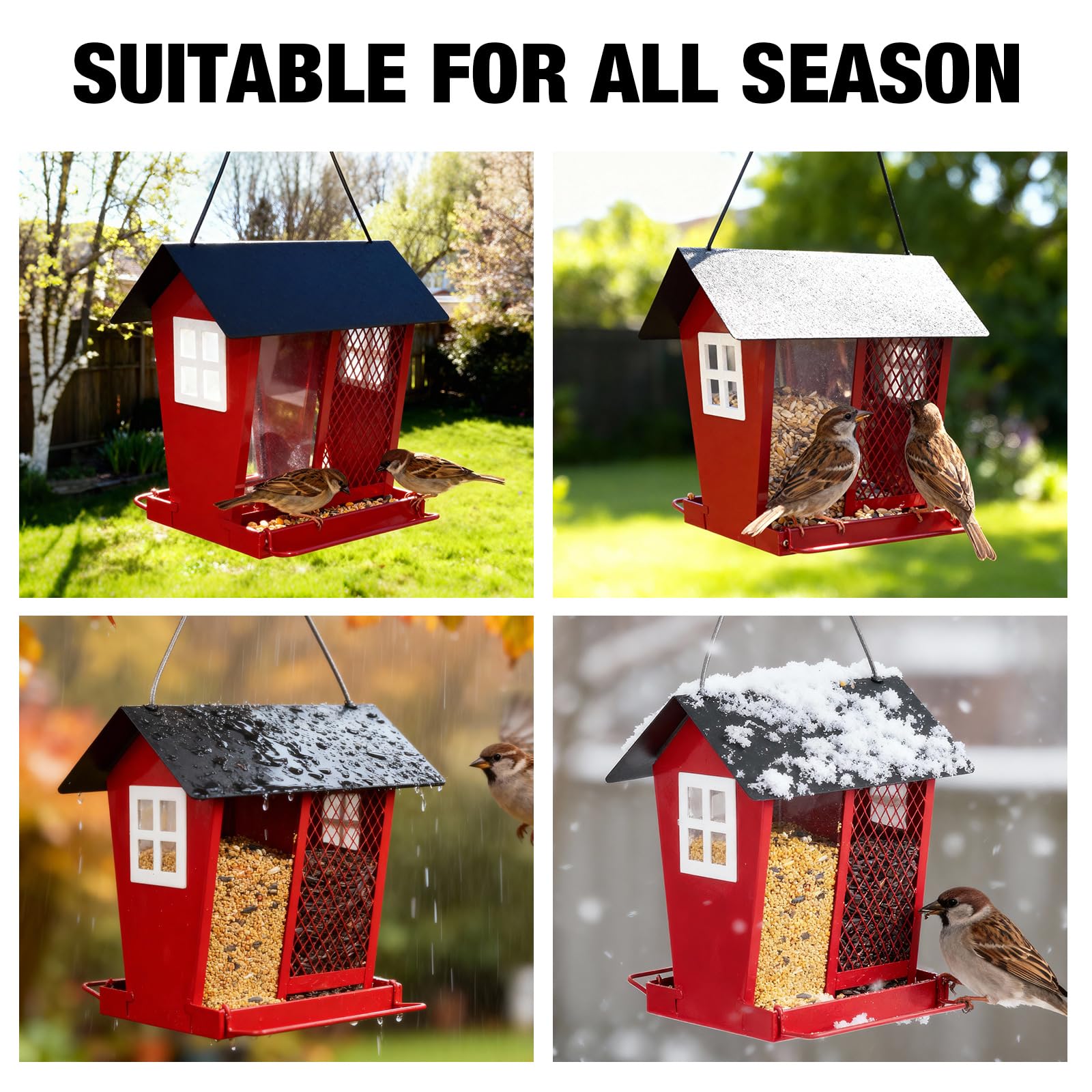 Veehoo feeder with removable lid for quick refills and easy cleaning