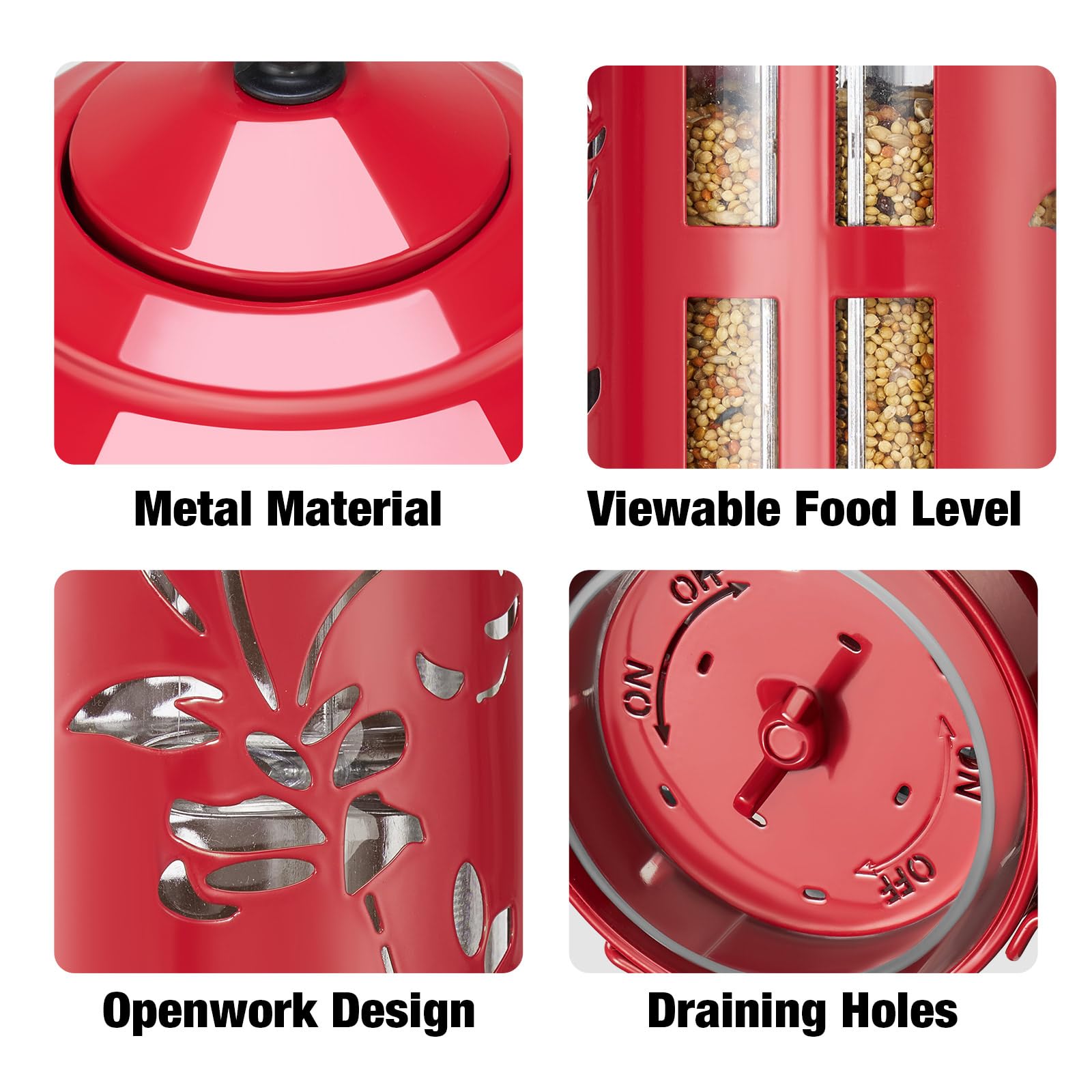 Veehoo Hanging design suits balconies and patios with a bold red finish.