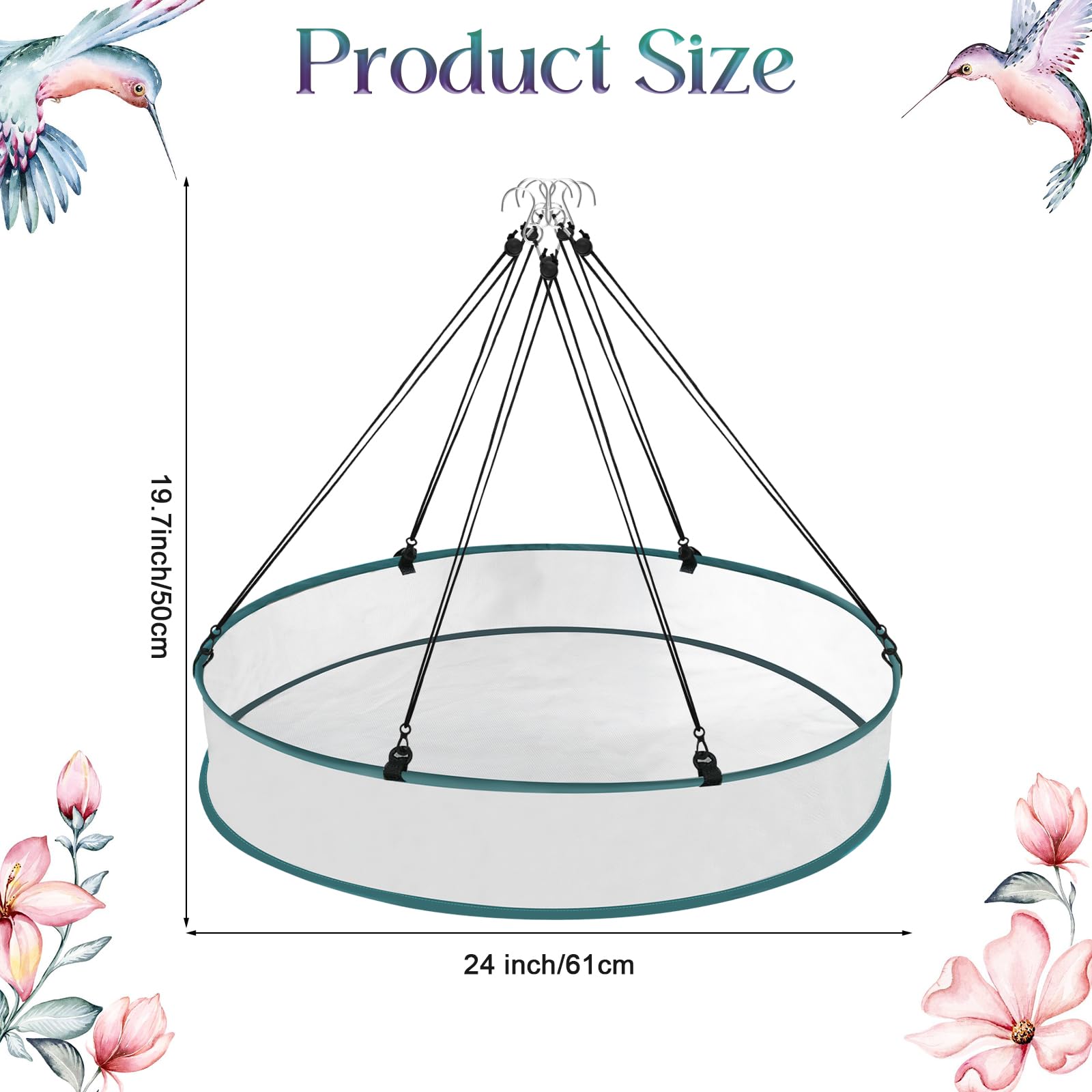 VEEVIIY adjustable hanging hoop enables easy feeder setup.