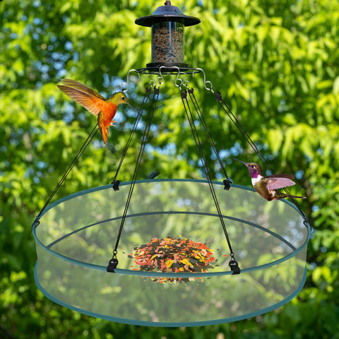 VEEVIIY two-piece catcher provides extra coverage and more bird landing space.