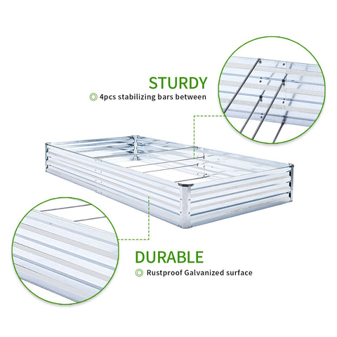 Veezyo large 6x3x1-foot bed offers ample planting space
