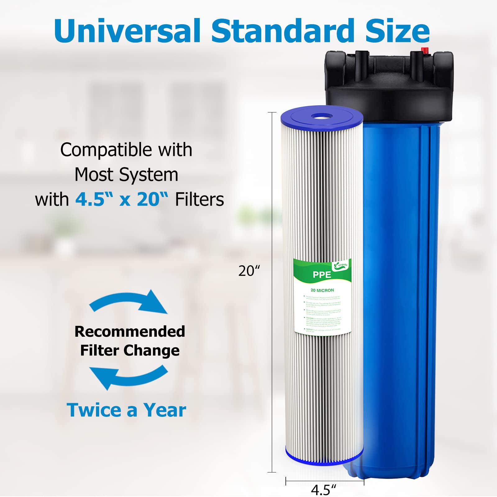 Vegebe compatible 20x4.5 inch filter works with many brands for easy replacement.