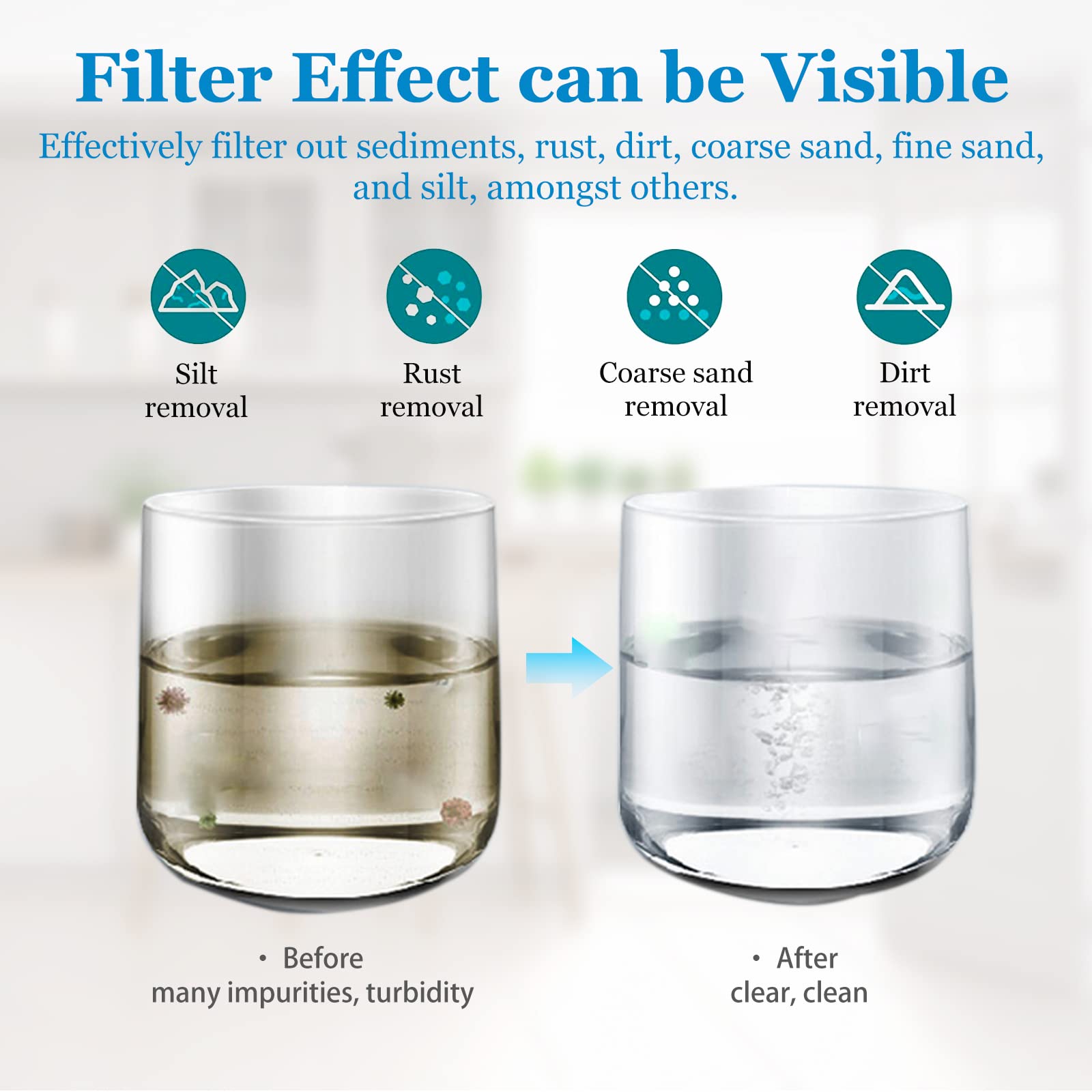 Vegebe high dirt-holding capacity filter for longer intervals between changes.