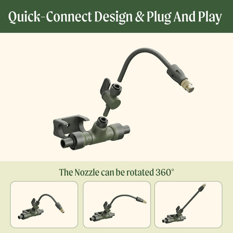 Vego Garden Irrigation Kit 25ft tubing for flexible, durable garden layouts.