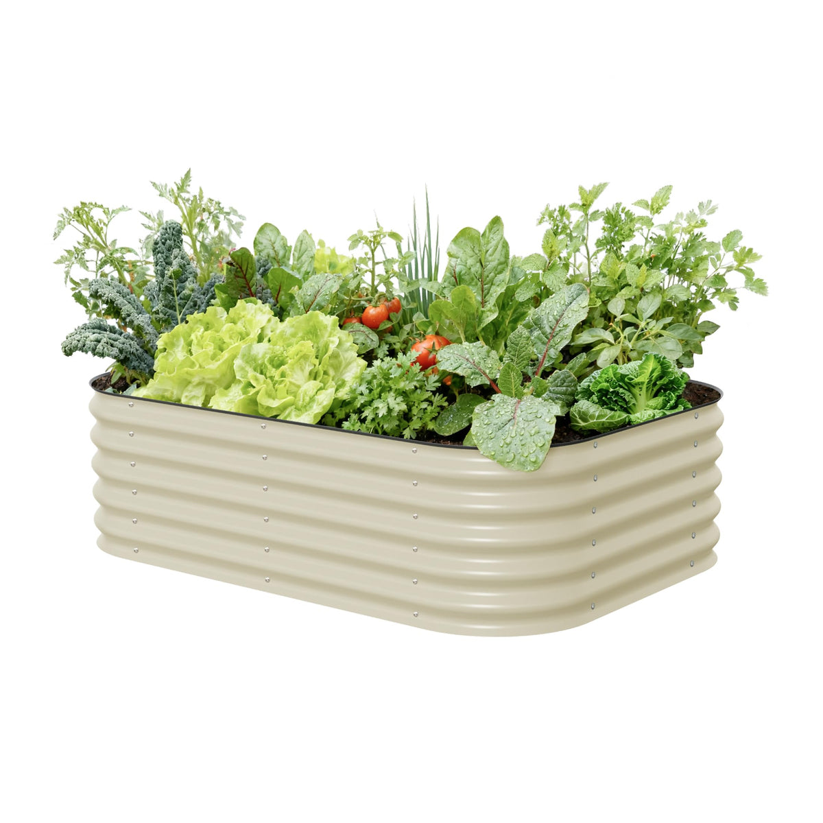 Vego garden 6-in-1 raised bed assembly shows modular panels for flexible planting.