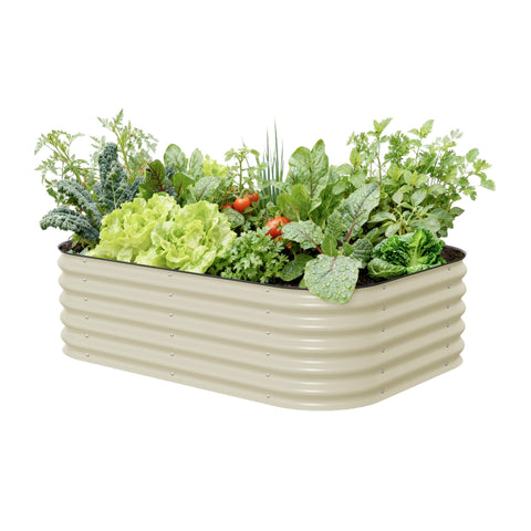 Vego garden 6-in-1 raised bed assembly shows modular panels for flexible planting.