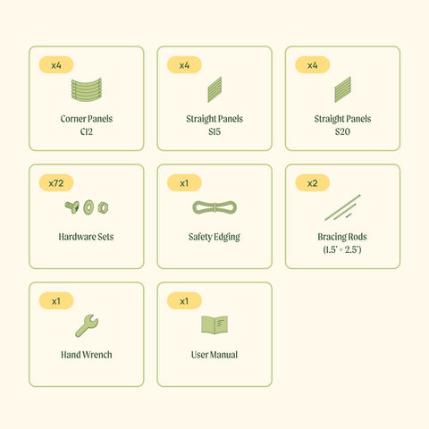 Vego garden easy assembly requires no specialized skills.