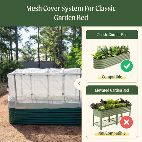 Vego Garden powder-coated frame showcasing durability for garden protection.