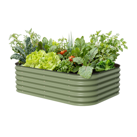 Vego Garden raised bed assembly demonstrates modular configuration for flexible gardens.