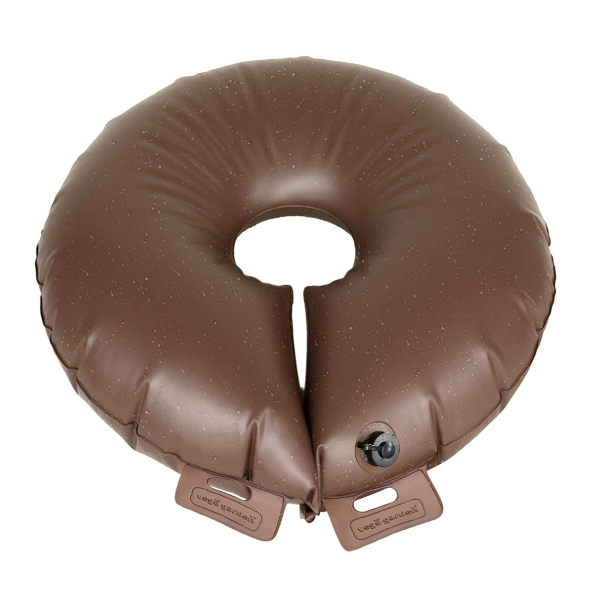 Vego Garden tree watering ring showing 16-gallon capacity for long-lasting hydration.