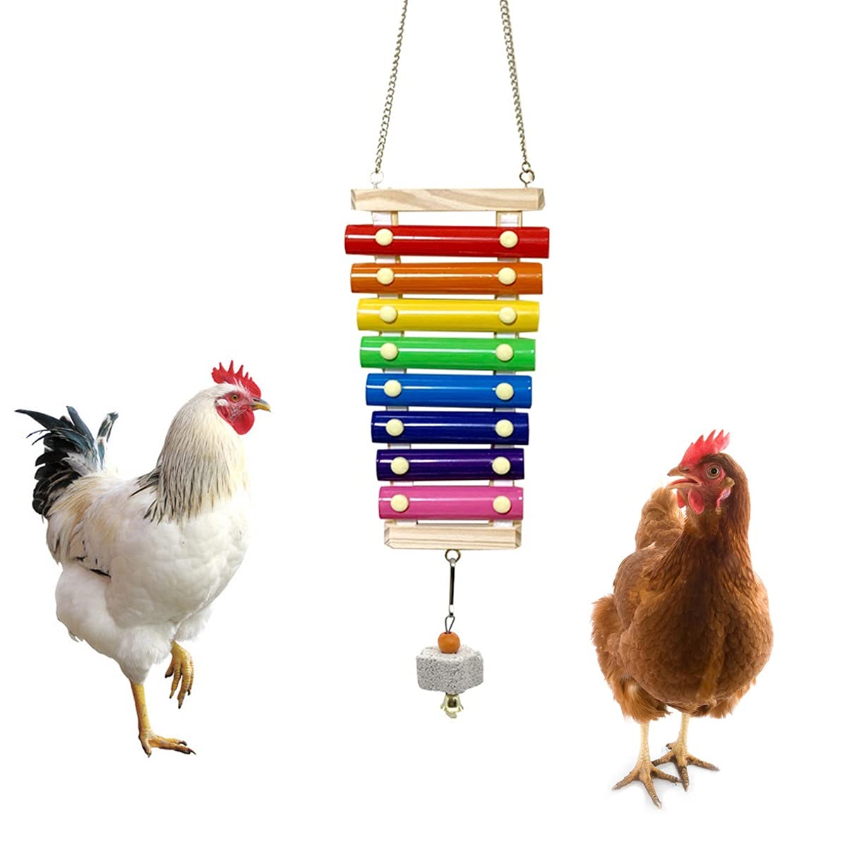 Vehomy chicken xylophone toy in coop, engaging pecking and colorful sounds