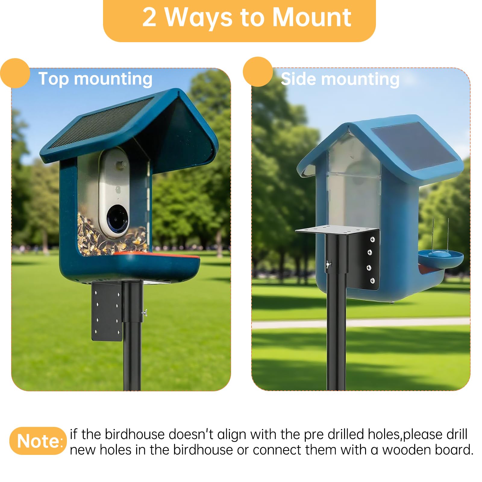 Vekniqo outdoor bird feeder setup for garden displays.