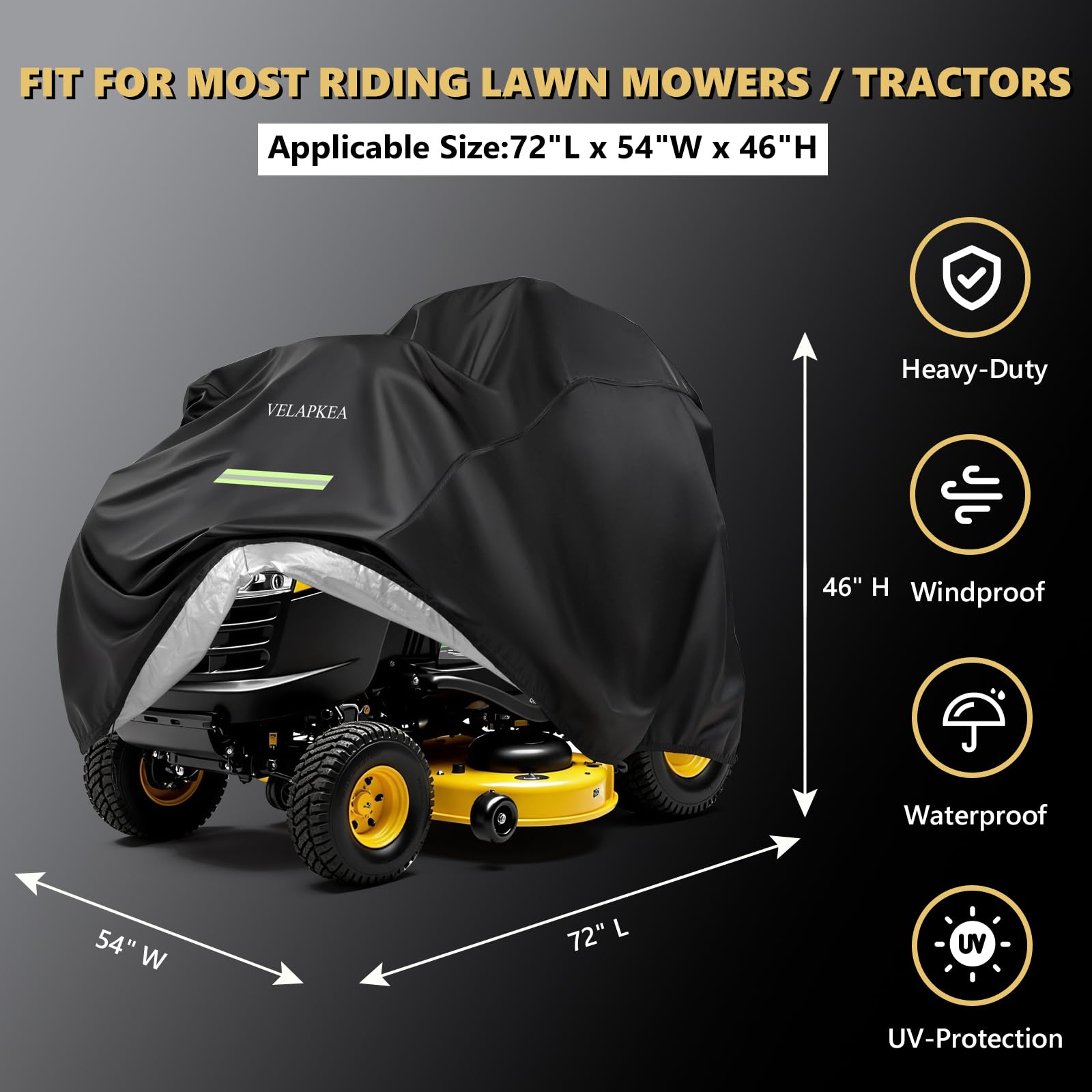 VELAPKEA riding cover with double drawstring ensures a secure fit against wind