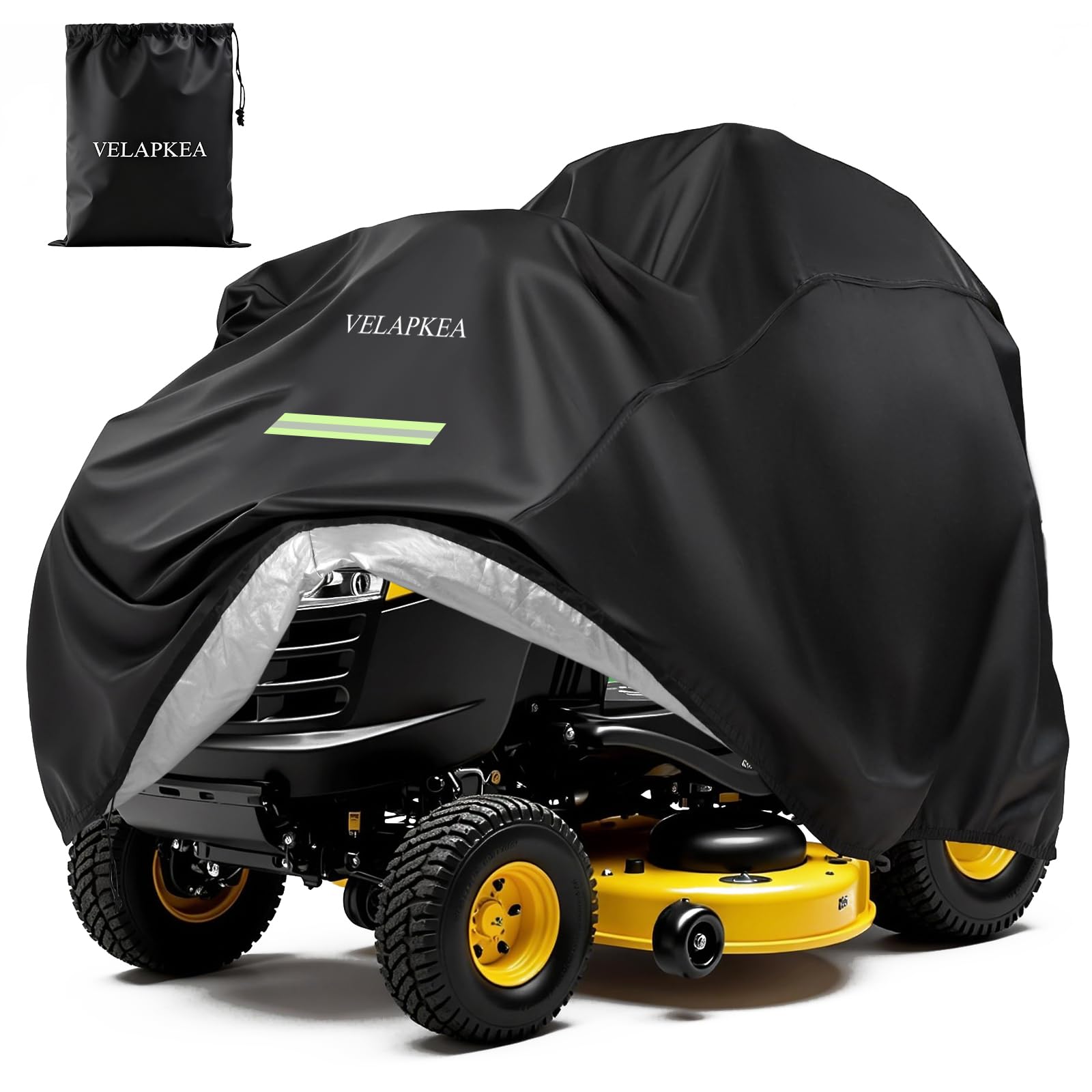 VELAPKEA lawn mower cover fitting a 54-inch deck protects from rain and dust