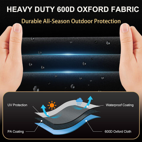 VELAPKEA push lawn mower cover with UV-resistant fabric protects from sun fading.