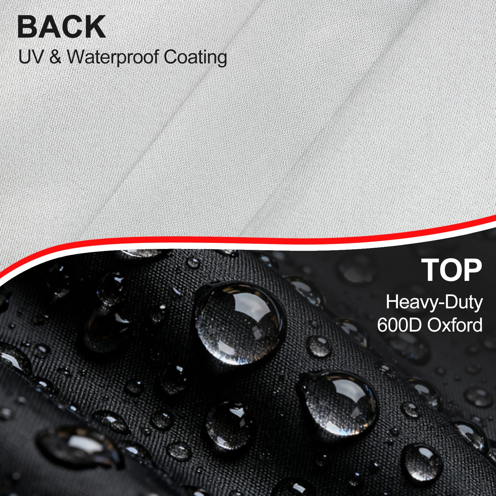 VELAPKEA push lawn mower cover with waterproof coating shields against rain and snow.