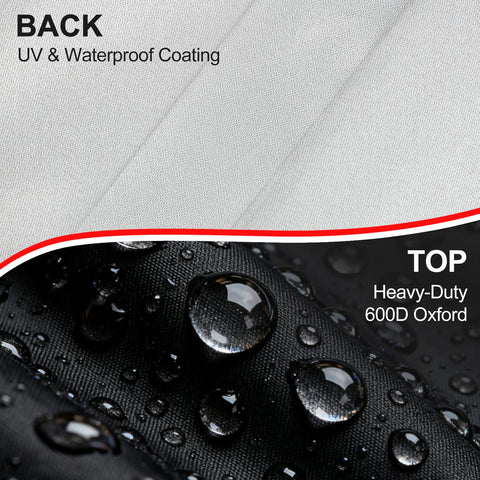 VELAPKEA push lawn mower cover with waterproof coating shields against rain and snow.