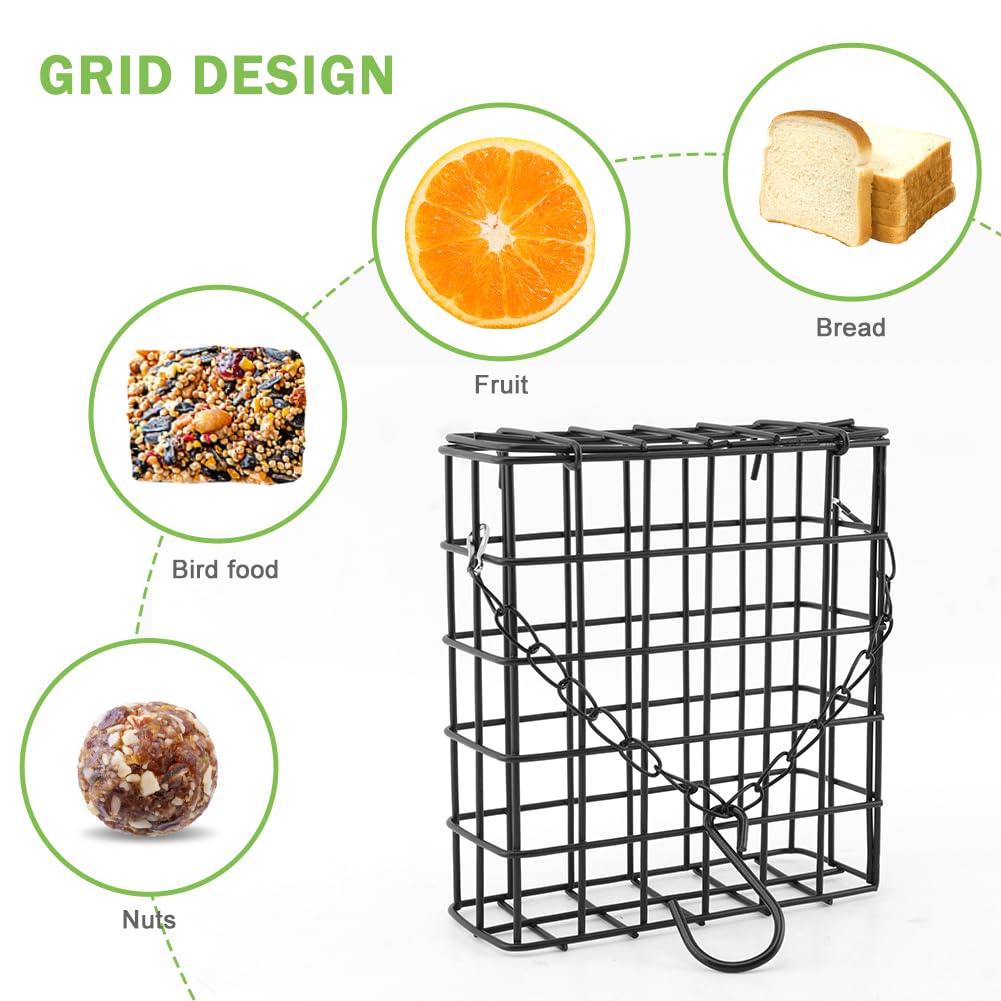 Velarionna suet feeder with double-latch closure keeps treats secure.