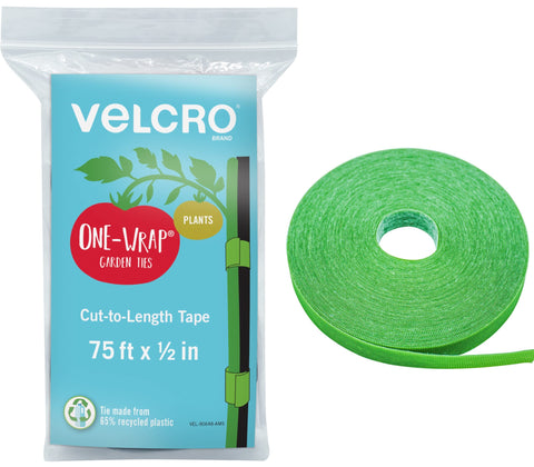 Velcro Brand ONE-WRAP garden ties in a 75 ft roll provide gentle, secure plant support.