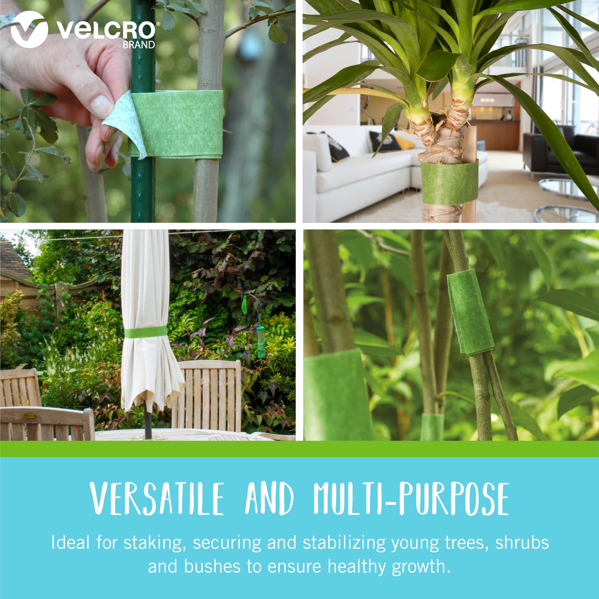 VELCRO Brand ONE-WRAP Ties soft edge protects delicate stems while securing growth.