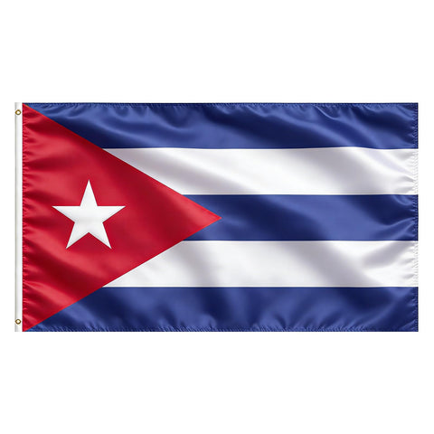 VELIFFCO Cuba flag 3x5ft on a pole, ideal for outdoor events and clear visibility.