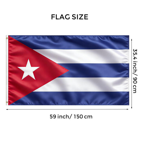 VELIFFCO Cuba flag brass grommets secure mounting for durable, dependable flagpole use.