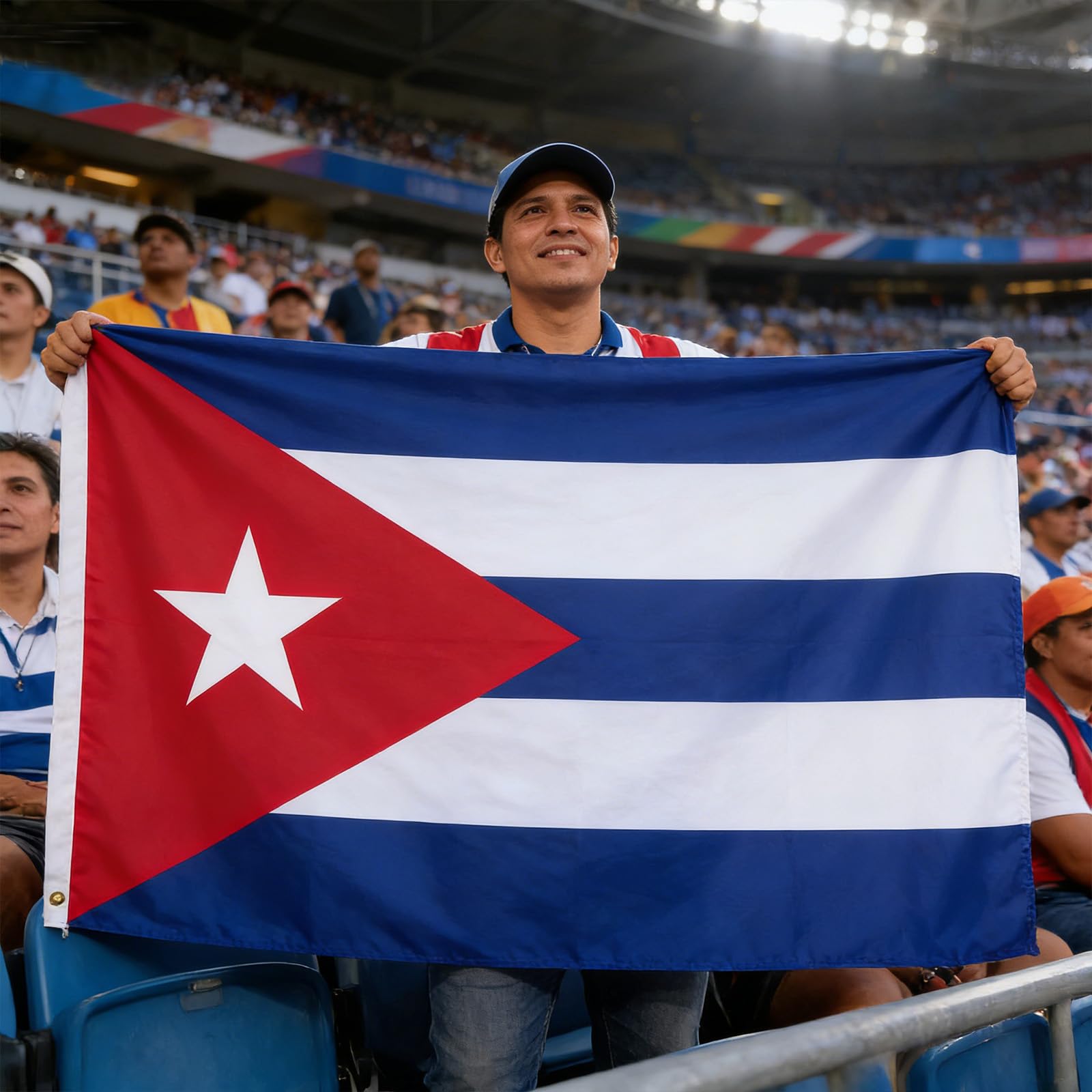 VELIFFCO Cuba flag fade-resistant print keeps colors crisp for longer performances.