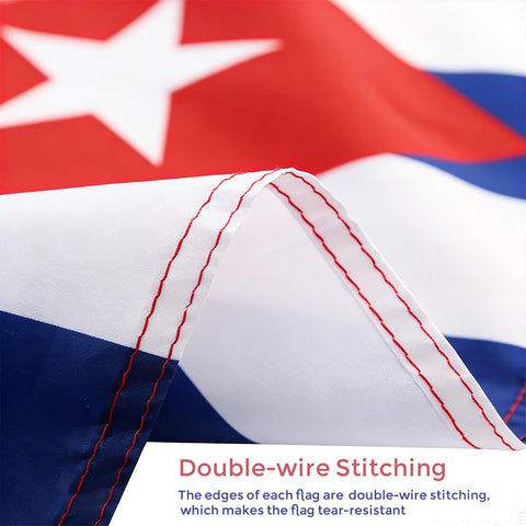 VELIFFCO Cuba flag polyester fabric offers wrinkle resistance and easy transport.