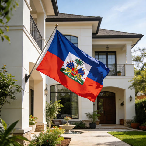 VELIFFCO Haiti flag adds festive flair to sports event setups.