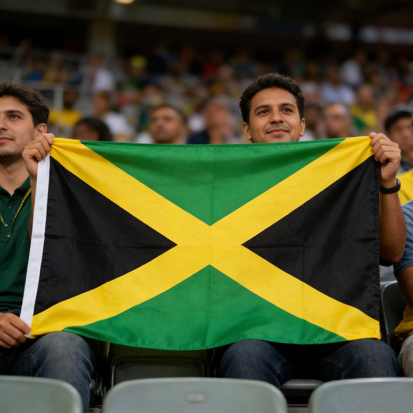 VELIFFCO Jamaica flag fade-resistant print delivering crisp colors at events.
