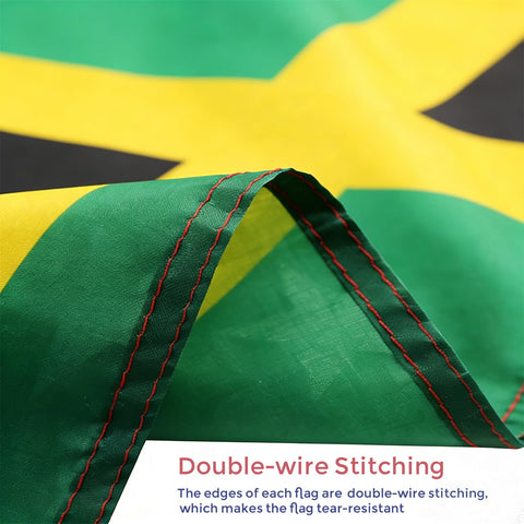 VELIFFCO Jamaica flag with wrinkle-resistant material suitable for repeated use.
