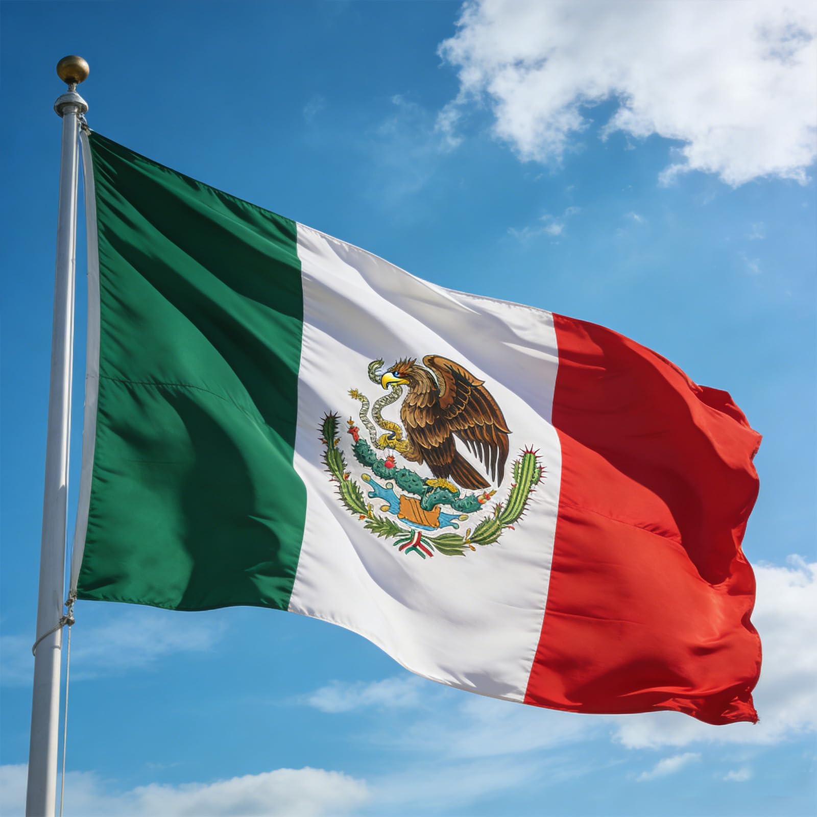 VELIFFCO Mexican flag easy handling even in light breeze.