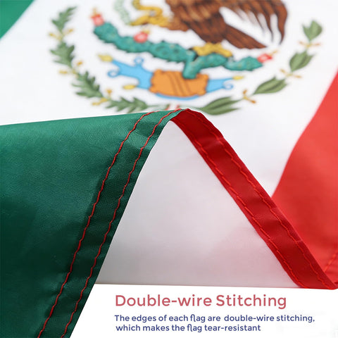 VELIFFCO Mexican flag lightweight design for quick setup.