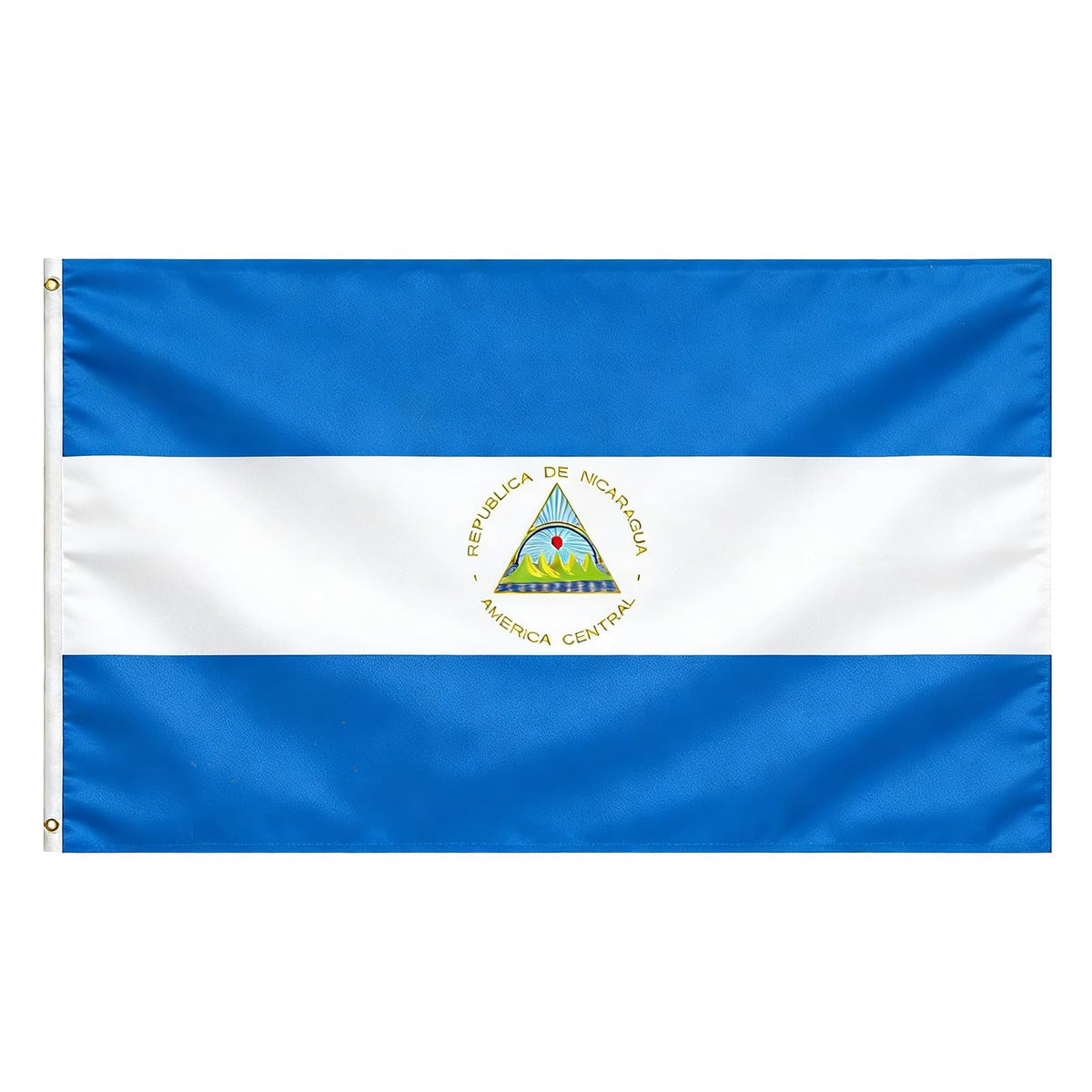 VELIFFCO Nicaragua flag 3x5ft ready for quick pole mounting and vibrant outdoor display