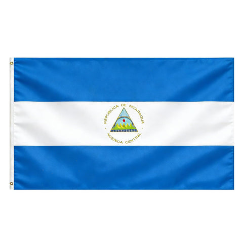 VELIFFCO Nicaragua flag 3x5ft ready for quick pole mounting and vibrant outdoor display