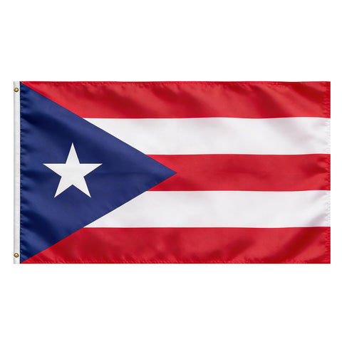 VELIFFCO Puerto Rico flag 3x5 ft on a pole, durable polyester for outdoor display.