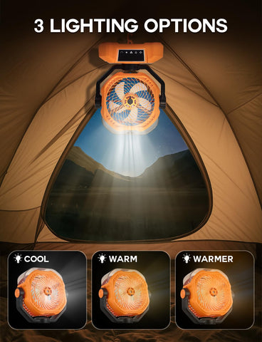 Vellrive compact misting fan hung on hook for versatile placement.
